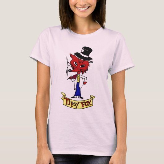 Tipsy Fox III Spagetti riem T-shirt (Voorkant)
