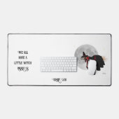 Tipsy heks op Flying Broom Desk Mat (Keyboard & Muis)
