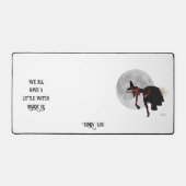 Tipsy heks op Flying Broom Desk Mat (Voorkant)
