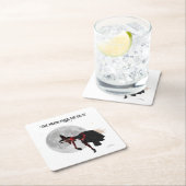 Tipsy heks op Onderzetter van vliegend banketpapie (Insitu)