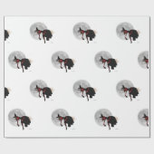 Tipsy heks op vliegend banketpapier cadeaupapier (Vlak)