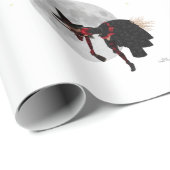 Tipsy heks op vliegend banketpapier cadeaupapier (Rol Hoek)