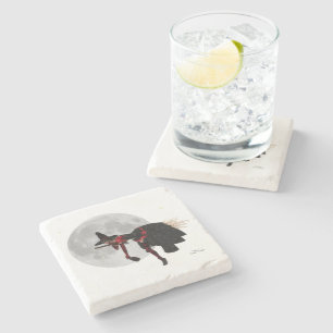 Tipsy heks op vliegend Onderzetter met stondeklaag