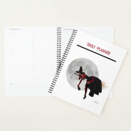 Tipsy heks op vliegende bezem dagelijkse planner