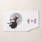 Tipsy heks op vliegende bezem handdoek (Handdoek)