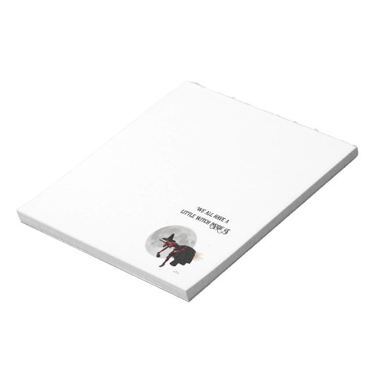 Tipsy heks op vliegende bezem Notitieblok (Linkerzijde)