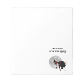 Tipsy heks op vliegende bezem Notitieblok