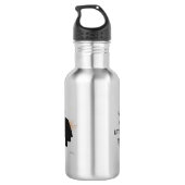 Tipsy heks op vliegende bezem waterfles (Achterkant)