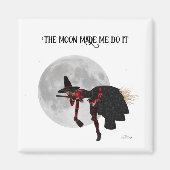 Tipsy heks op vliegende bril Magnet (Voorkant)