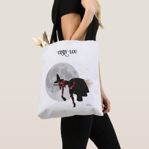 Tipsy heks op vliegende Canvas tas