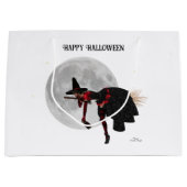 Tipsy heks op vliegende koffertas groot cadeauzakje (Voorkant)