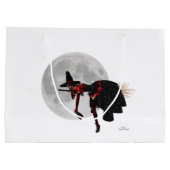 Tipsy heks op vliegende koffertas groot cadeauzakje (Achterkant)