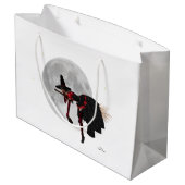 Tipsy heks op vliegende koffertas groot cadeauzakje (Achterkant Gekanteld)