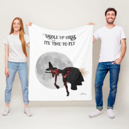 Tipsy heks op vliegende rugzak fleece deken