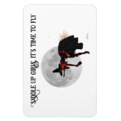 Tipsy heks op vliegende ruimte Flexibel magneet (Verticaal)