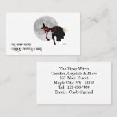 Tipsy heks op vliegende Visitekaartjes (Voorkant / Achterkant)