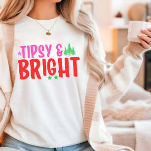 Tipsy & Helder Leuk Modern Kerstmis Tri-Blend Shirt