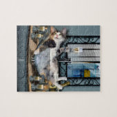 Tipsy kat puzzel. legpuzzel (Horizontaal)