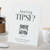 Tipsy Qr code Bar tip teken Reclamebord Met Voetstuk (Insitu)