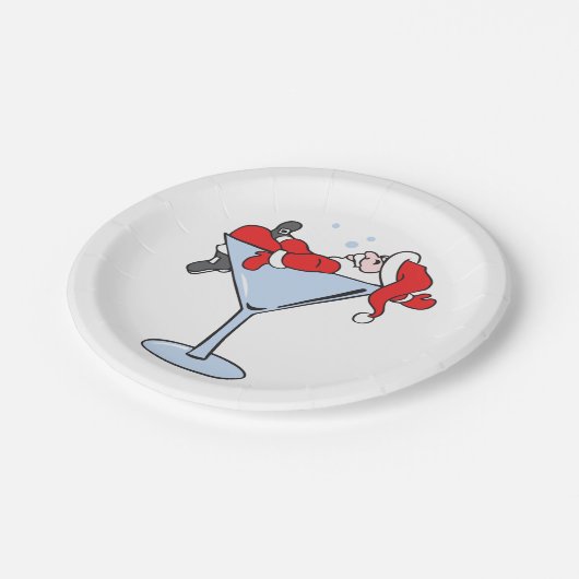 Tipsy Santa Papieren Bordje (Gekanteld)