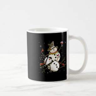 Tipsy Sneeuwman Vakantie Seizoen Drink Wijnsneeuwm Koffiemok