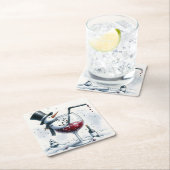 Tipsy Snowman Christmas Onderzetter (Insitu)