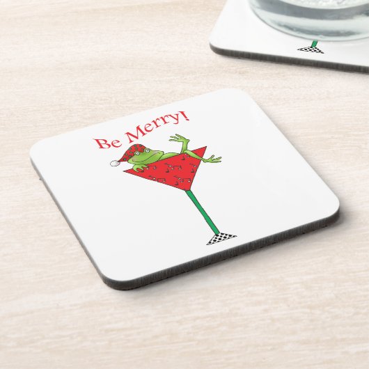 Tipsy-tini kikker bier onderzetter (Linkerzijde)