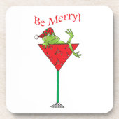 Tipsy-tini kikker bier onderzetter (Voorkant)