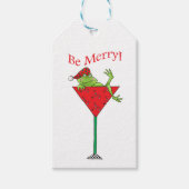 Tipsy-tini kikker cadeaulabel (Voorkant)