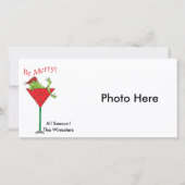 Tipsy-tini kikker feestdagenkaart (Voorkant)