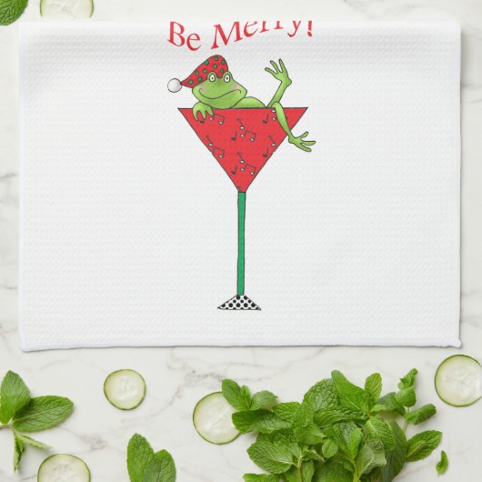 Tipsy-tini kikker theedoek (Gevouwen)