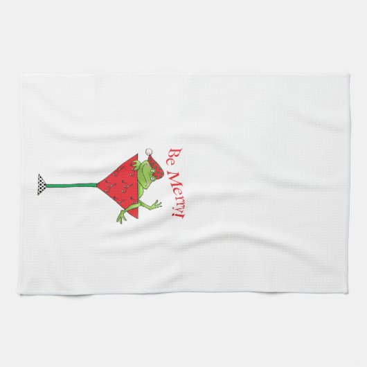 Tipsy-tini kikker theedoek (Horizontaal)