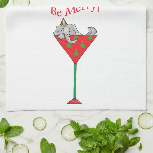 Tipsy-tini's olifant theedoek (Gevouwen)