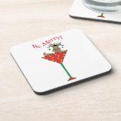 Tipsy-tini's rendiertje bier onderzetter (Linkerzijde)