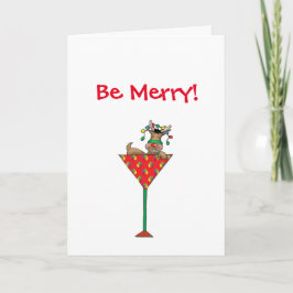 Tipsy-tini's rendiertje feestdagen kaart
