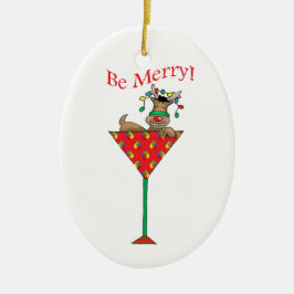 Tipsy-tini's rendiertje keramisch ornament