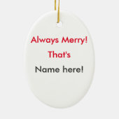 Tipsy-tini's rendiertje keramisch ornament (Achterkant)