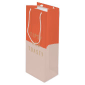 Tipsy & Toasty Wijn Cadeautas (Voorkant Gekanteld)