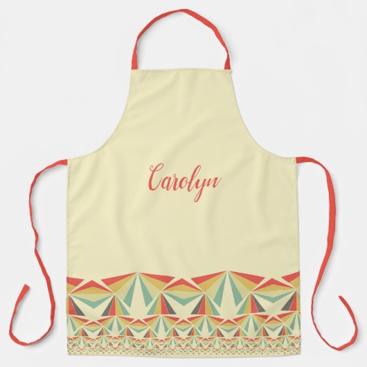 Tipsy Triangles Kleuren - gepersonaliseerd Schort (Voorkant)