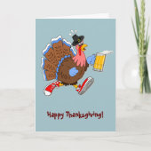 Tipsy Turkey (bier) Feestdagen Kaart (Voorkant)