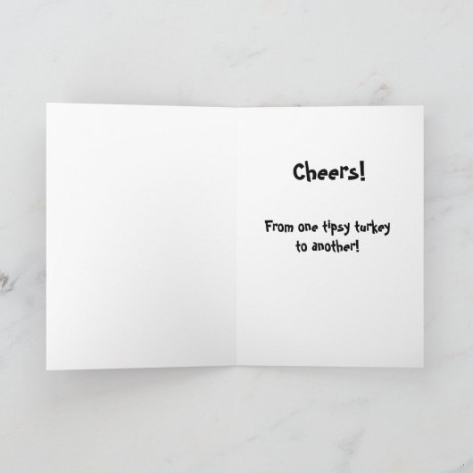 Tipsy Turkey (bier) Feestdagen Kaart (Binnen)