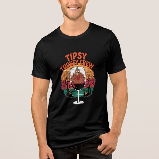 Tipsy Turkey Crew Thanksgiving Drinking Shirt (Voorkant)