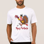 Tipsy Turkey (wijn) T-shirt (Voorkant)