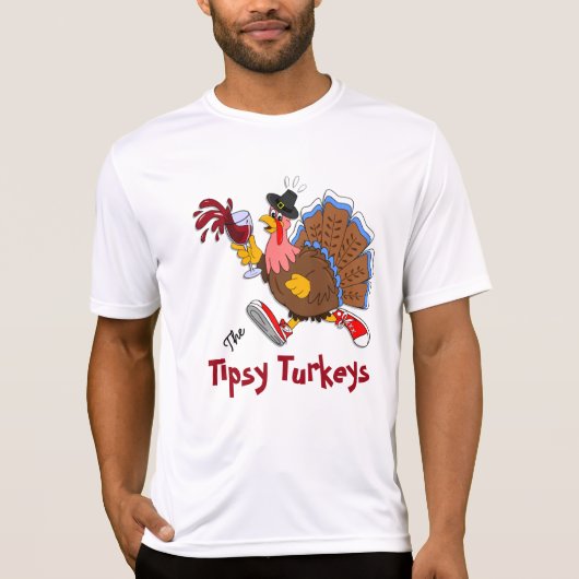 Tipsy Turkey (wijn) T-shirt (Voorkant)