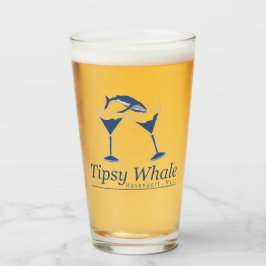 Tipsy Whale Pint Glass Glas