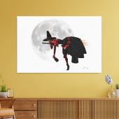 Tipsy witch op vliegend kleeddoek canvas afdruk (Insitu (Woonkamer))