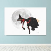 Tipsy witch op vliegend kleeddoek canvas afdruk (Insitu (Houten vloer))