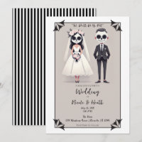 Tiptoe Suiker Skull Bruid & Bruidegom Trouwen