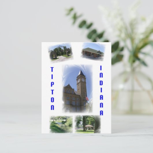 Tipton Indiana Collage Briefkaart (Staand voorkant)