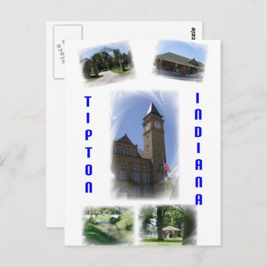 Tipton Indiana Collage Briefkaart (Voorkant / Achterkant)